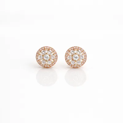 🌸 CZ Cherry Bloom Cluster Earrings